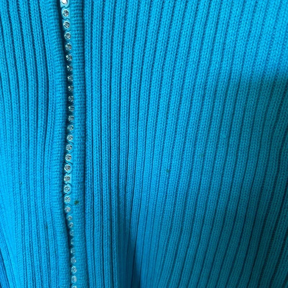 Y2K knit ribbed zip up sweatsuit top - Picture 6 of 6